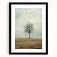 Minimalist Solitary Tree Art – Vintage Landscape Wall Print