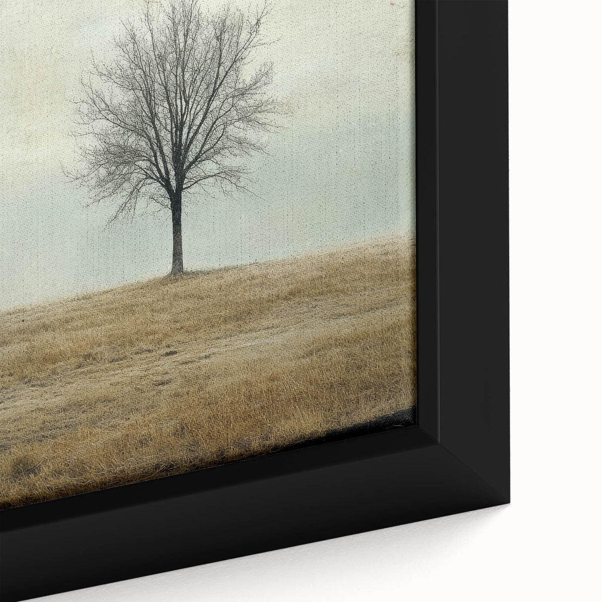 Minimalist Solitary Tree Art – Vintage Landscape Wall Print