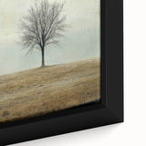 Minimalist Solitary Tree Art – Vintage Landscape Wall Print