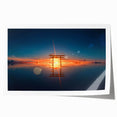 Minimalist Coastal Landscape Art – Torii Gate at Sunrise Reflection