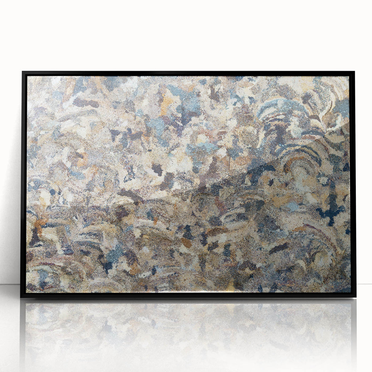 Peaceful Scenery Framed Art – Earthy Abstract Landscape