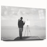 Modern Cityscape Wall Art – Surreal Artist Reflection Print