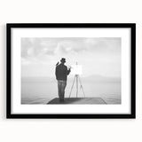 Modern Cityscape Wall Art – Surreal Artist Reflection Print