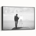 Modern Cityscape Wall Art – Surreal Artist Reflection Print