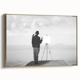 Modern Cityscape Wall Art – Surreal Artist Reflection Print