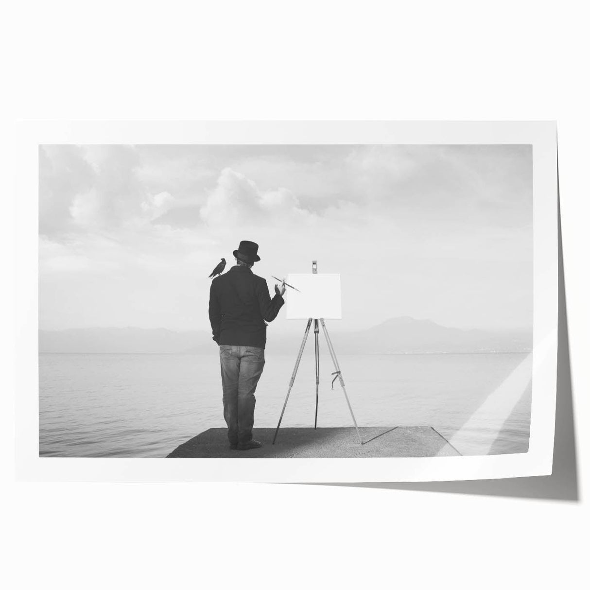 Modern Cityscape Wall Art – Surreal Artist Reflection Print