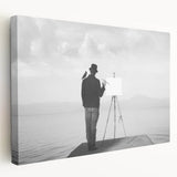 Modern Cityscape Wall Art – Surreal Artist Reflection Print