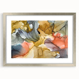 Warm Tones Abstract Fluid Canvas Art - Contemporary Fluid Artwork