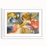 Warm Tones Abstract Fluid Canvas Art - Contemporary Fluid Artwork