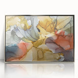 Warm Tones Abstract Fluid Canvas Art - Contemporary Fluid Artwork