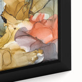 Warm Tones Abstract Fluid Canvas Art - Contemporary Fluid Artwork