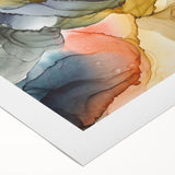 Warm Tones Abstract Fluid Canvas Art - Contemporary Fluid Artwork