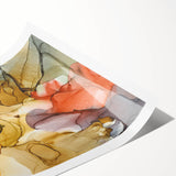 Warm Tones Abstract Fluid Canvas Art - Contemporary Fluid Artwork