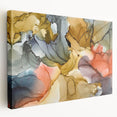 Warm Tones Abstract Fluid Canvas Art - Contemporary Fluid Artwork