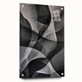 Black and White Abstract Wall Art - Fluid Geometric Canvas