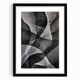Black and White Abstract Wall Art - Fluid Geometric Canvas