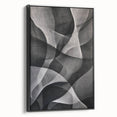 Black and White Abstract Wall Art - Fluid Geometric Canvas