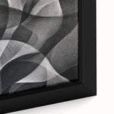 Black and White Abstract Wall Art - Fluid Geometric Canvas