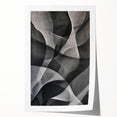 Black and White Abstract Wall Art - Fluid Geometric Canvas