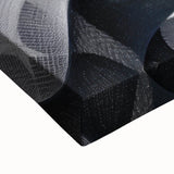 Black and White Abstract Wall Art - Fluid Geometric Canvas