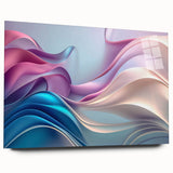 Elegant Abstract Art Design – Blue, Lilac & Pink Luxury Canvas