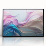 Elegant Abstract Art Design – Blue, Lilac & Pink Luxury Canvas