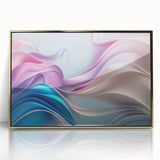 Elegant Abstract Art Design – Blue, Lilac & Pink Luxury Canvas