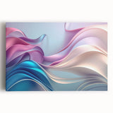 Elegant Abstract Art Design – Blue, Lilac & Pink Luxury Canvas
