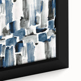Earthen Harmony Abstracts – Navy and Gray Minimalist Wall Art Print