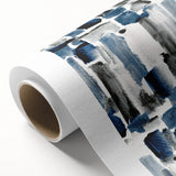 Earthen Harmony Abstracts – Navy and Gray Minimalist Wall Art Print