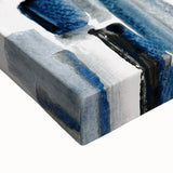 Earthen Harmony Abstracts – Navy and Gray Minimalist Wall Art Print