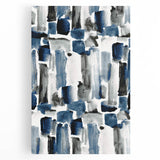 Earthen Harmony Abstracts – Navy and Gray Minimalist Wall Art Print