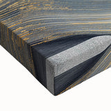 Large Modern Art Piece - Gray Blue and Gold Abstract Print