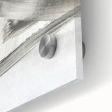 Contemporary Abstract Art – Minimalist Gray & White Modern Painting