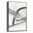 Contemporary Abstract Art – Minimalist Gray & White Modern Painting