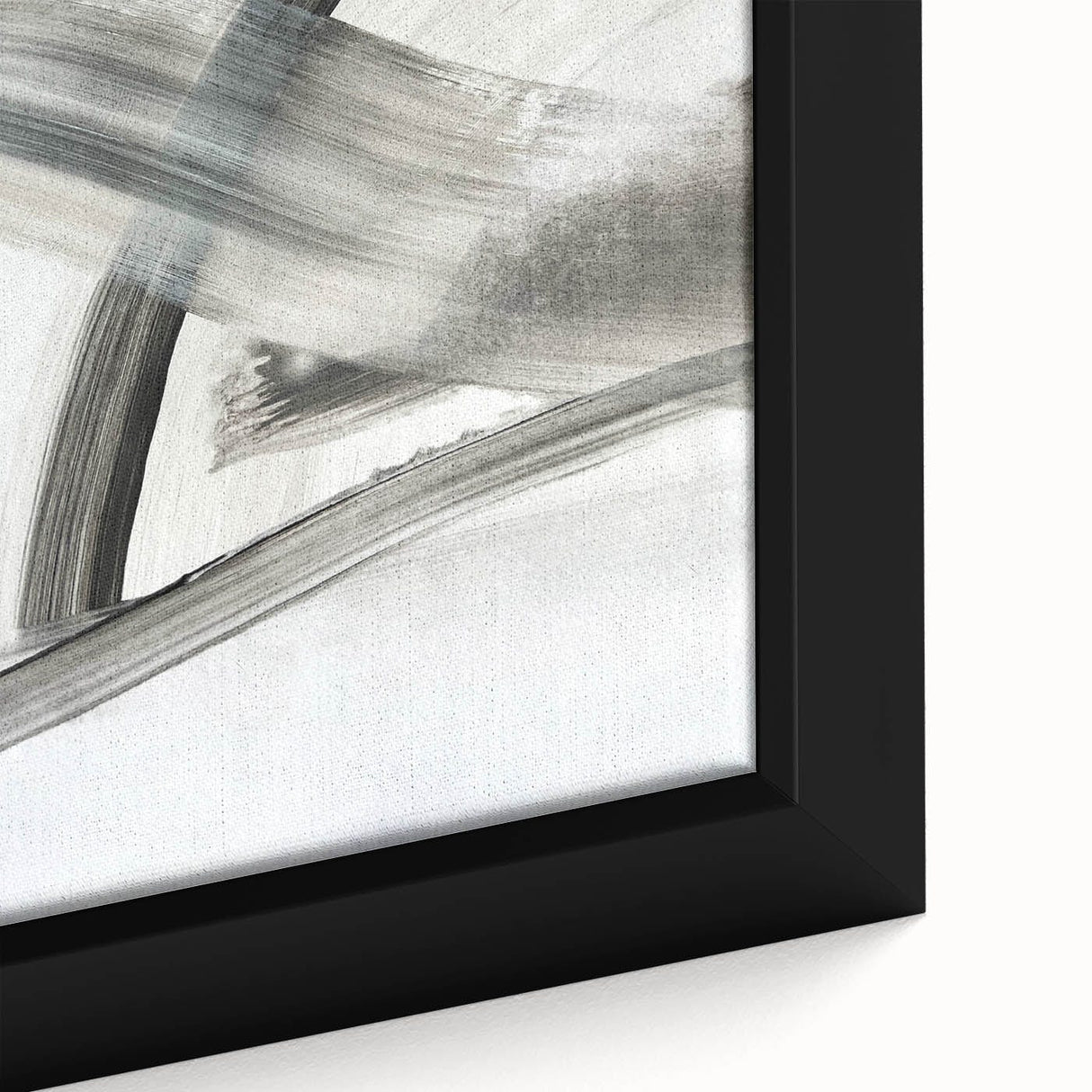 Contemporary Abstract Art – Minimalist Gray & White Modern Painting