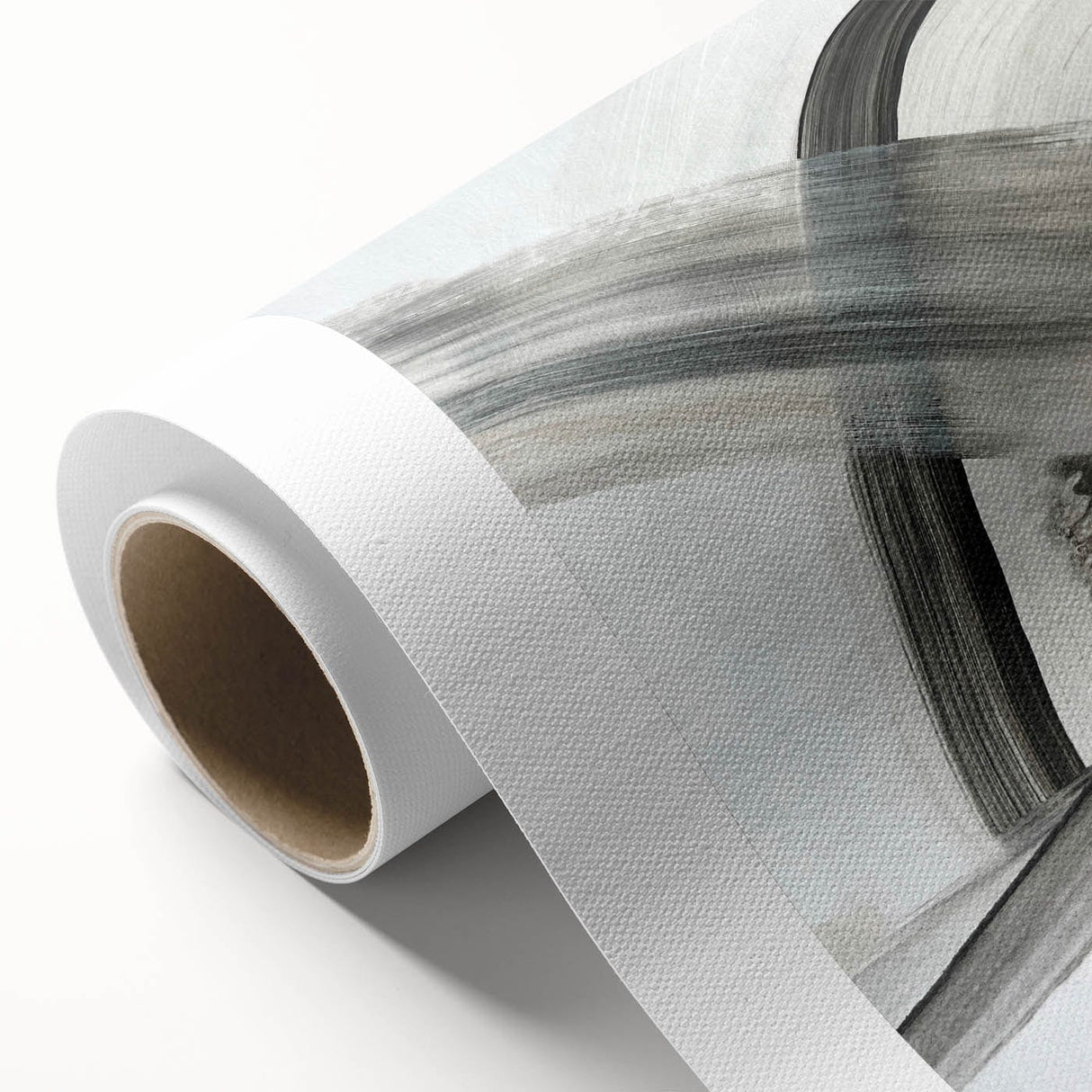 Contemporary Abstract Art – Minimalist Gray & White Modern Painting