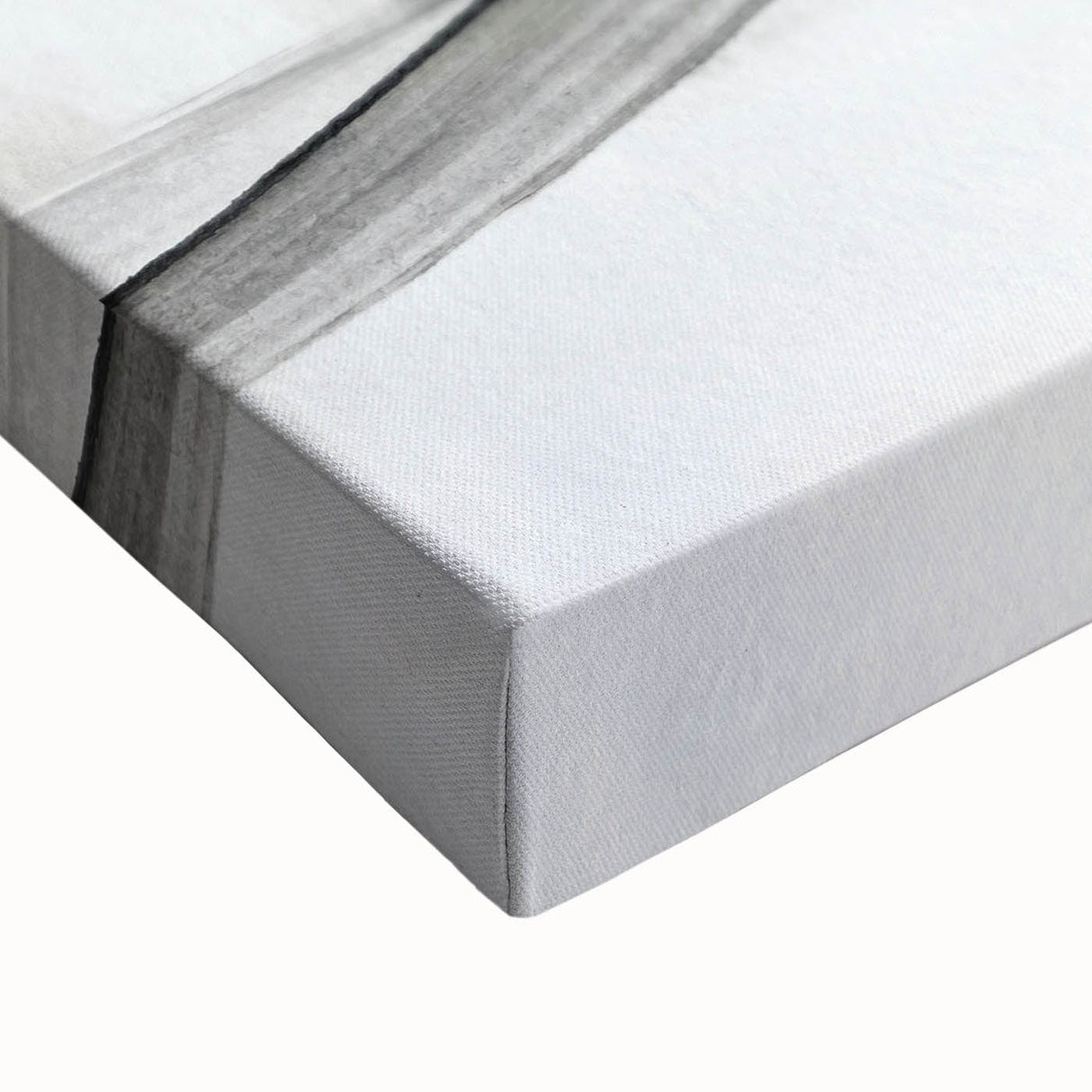 Contemporary Abstract Art – Minimalist Gray & White Modern Painting