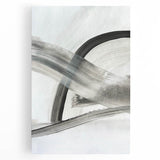 Contemporary Abstract Art – Minimalist Gray & White Modern Painting