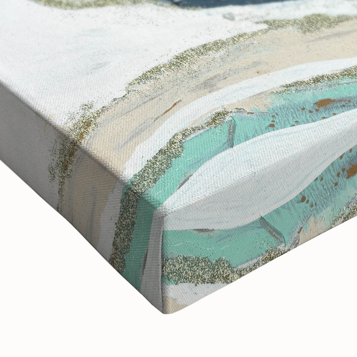 Serene Landscape Photography Prints – Abstract Green Geode Art
