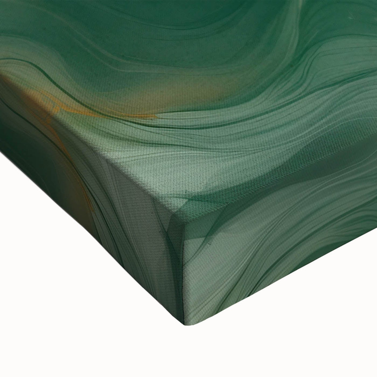 Green and Brown Fluid Abstract Wall Art - Fluid Art Paintings for Walls