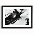 Bold Black and White Abstract Wall Art - Expressive Brushstroke Canvas