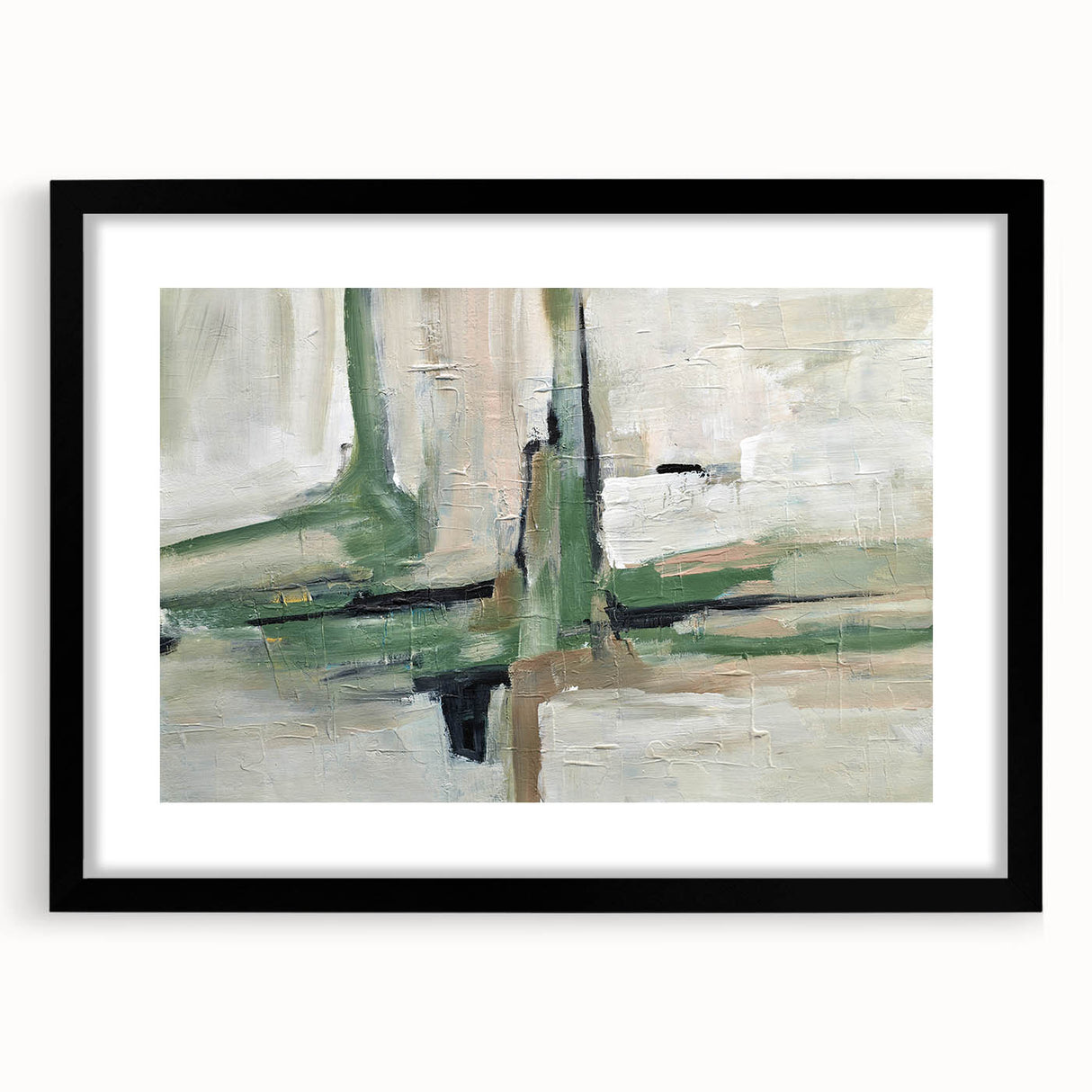 Minimal Sage Balance – Geometric Abstract Art Prints for Interiors