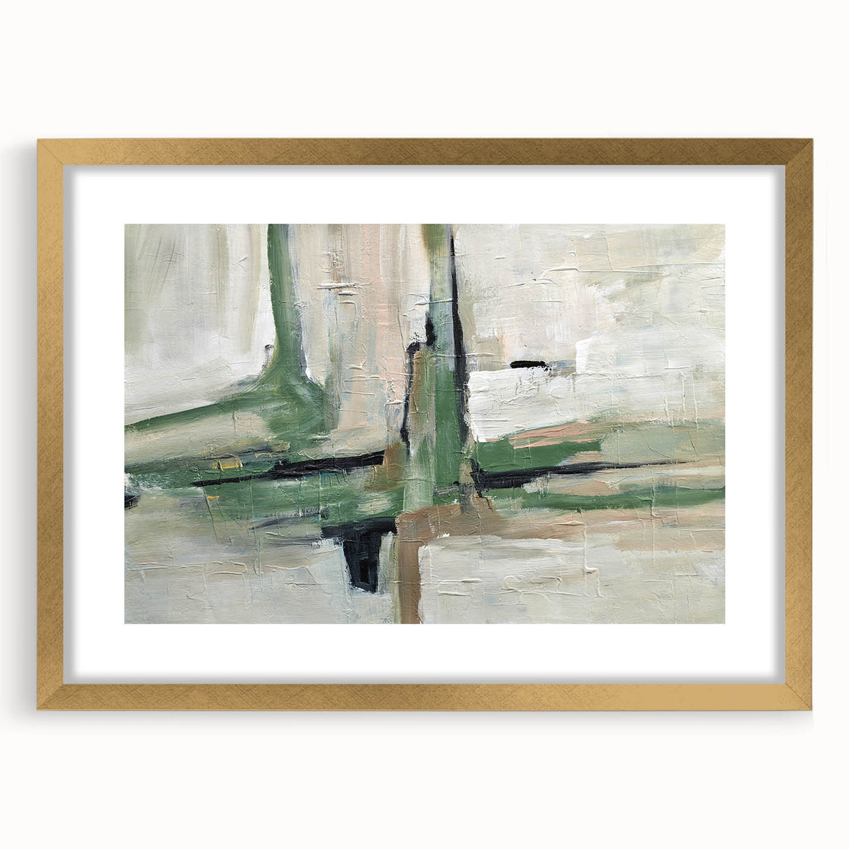 Minimal Sage Balance – Geometric Abstract Art Prints for Interiors