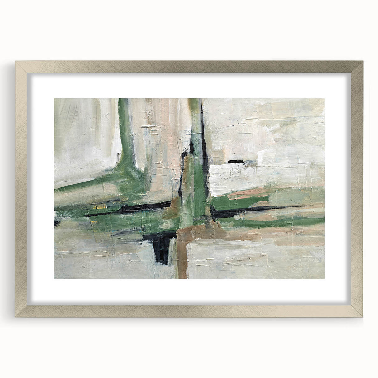 Minimal Sage Balance – Geometric Abstract Art Prints for Interiors