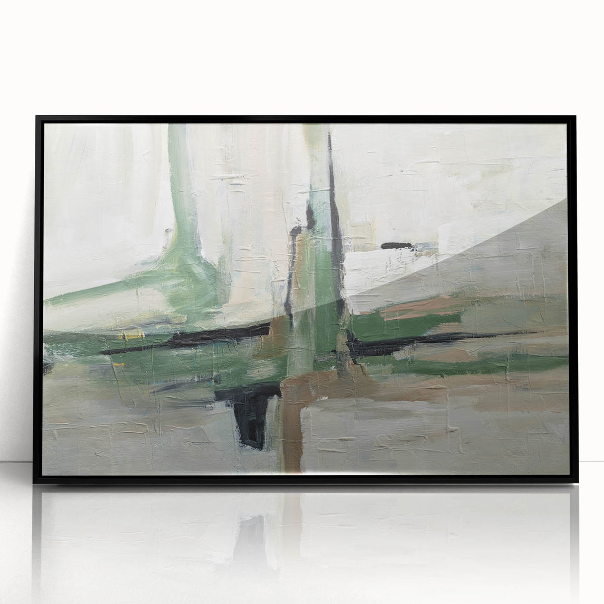Minimal Sage Balance – Geometric Abstract Art Prints for Interiors