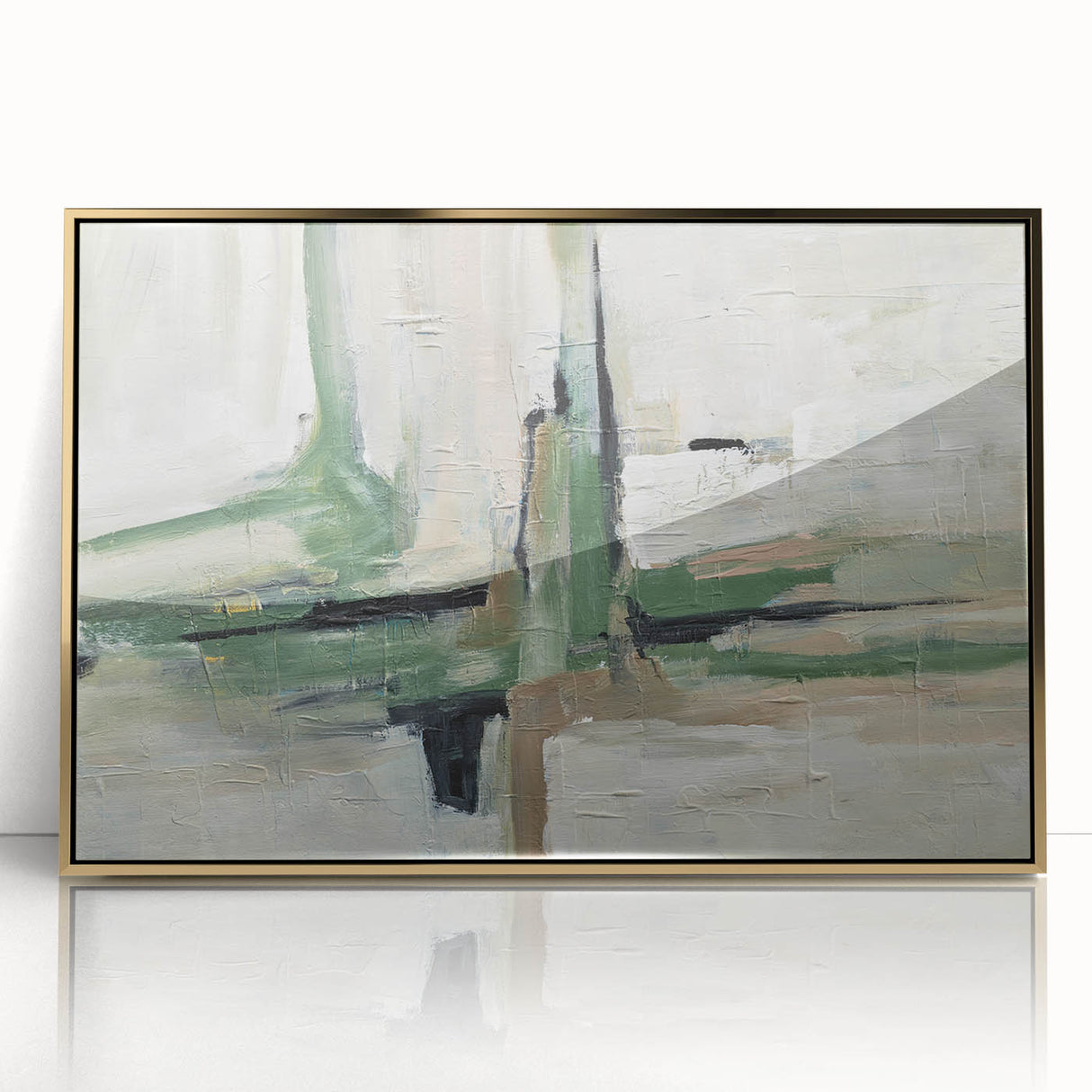 Minimal Sage Balance – Geometric Abstract Art Prints for Interiors