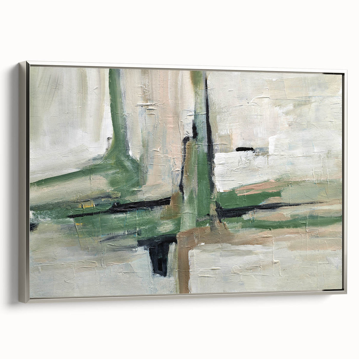 Minimal Sage Balance – Geometric Abstract Art Prints for Interiors