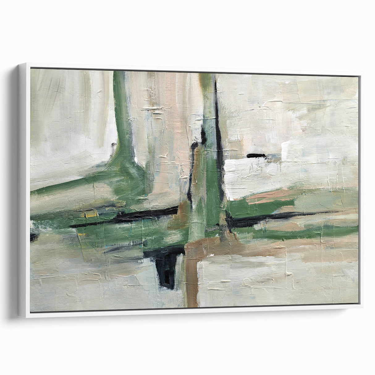 Minimal Sage Balance – Geometric Abstract Art Prints for Interiors