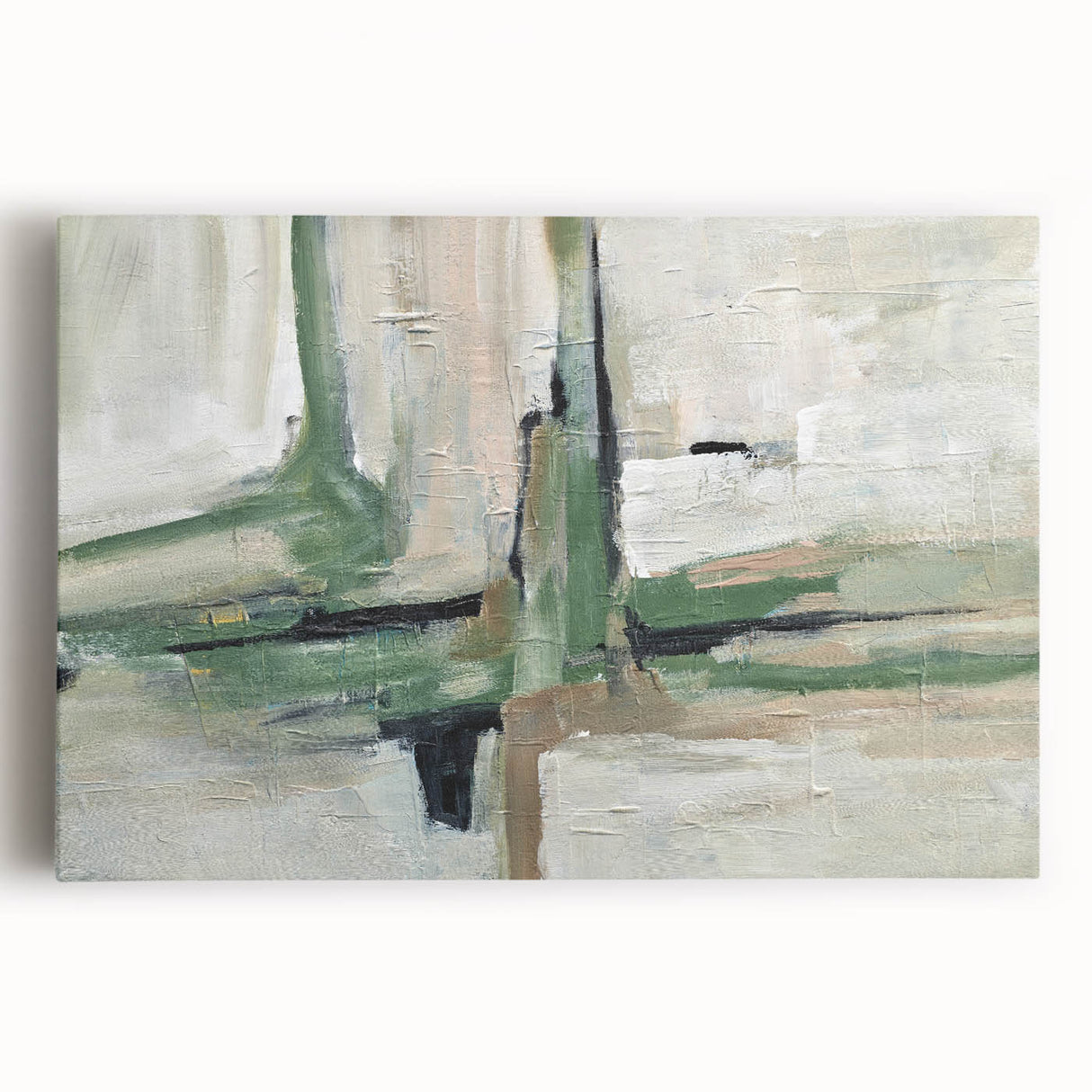 Minimal Sage Balance – Geometric Abstract Art Prints for Interiors